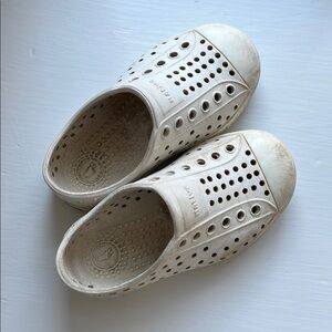 Native Kids White Slip-On Shoes